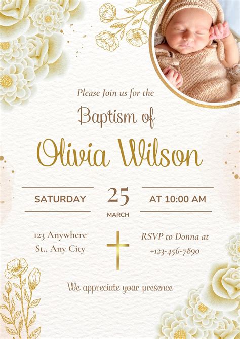 Free Baptism Invitations templates to edit online .